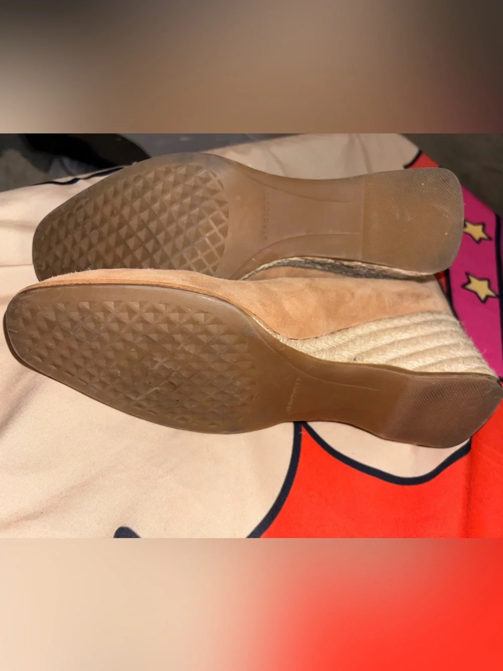 Aerosoles NWOB Roma Wedge Espadrille Suede Stone 🌵 8